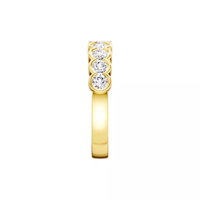 14K Yellow Gold Classic Open Bezel Lab Diamond Band (1.00 ct. tw.)