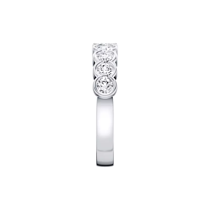 18K White Gold Classic Open Bezel Lab Diamond Band (1.00 ct. tw.)