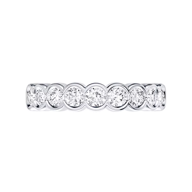 18K White Gold Classic Open Bezel Lab Diamond Band (1.00 ct. tw.)