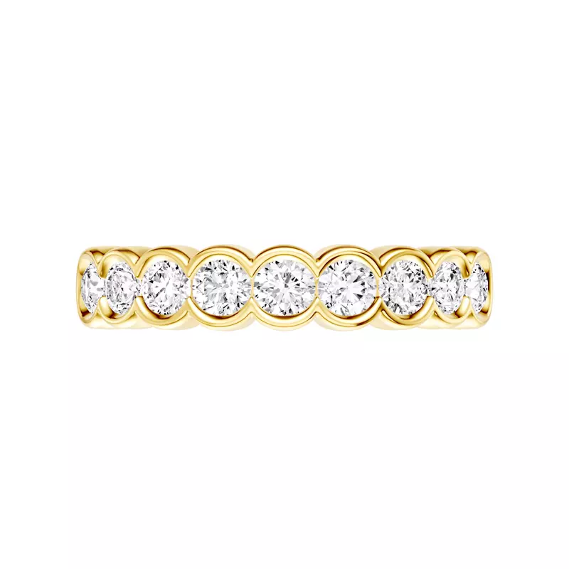 18K Yellow Gold Classic Open Bezel Lab Diamond Band (1.00 ct. tw.)