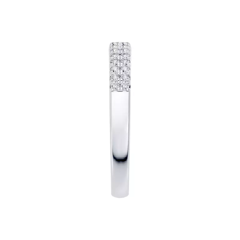Platinum Classic Double-Row Pavé Lab Diamond Band (0.25 ct. tw.)