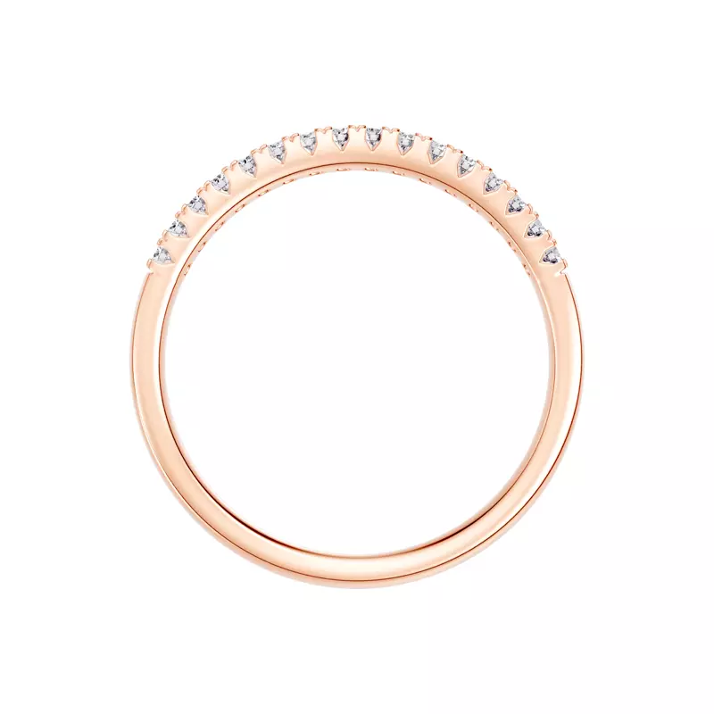 14K Rose Gold Classic Double-Row Pavé Diamond Band (0.33 ct. tw.)