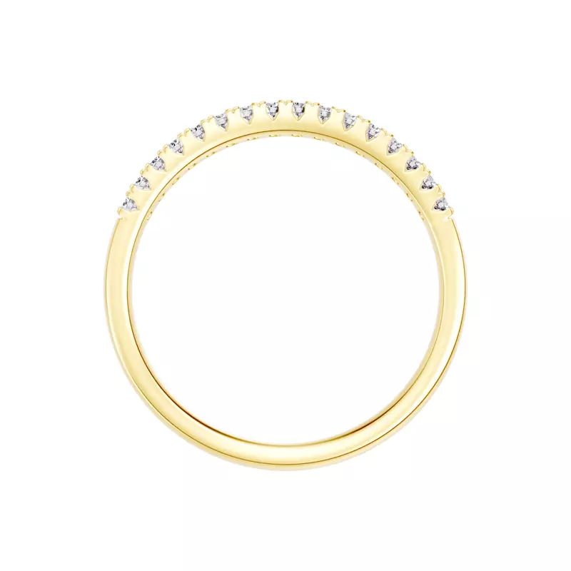 18K Yellow Gold Classic Double-Row Pavé Diamond Band (0.33 ct. tw.)
