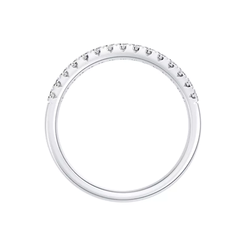 14K White Gold Classic Double-Row Pavé Diamond Band (0.50 ct. tw.)