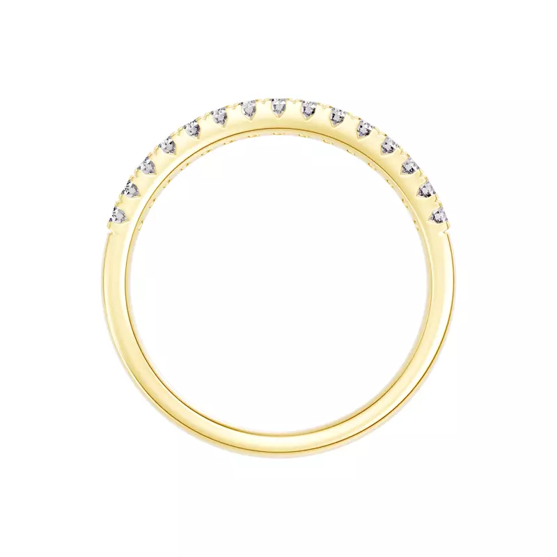 18K Yellow Gold Classic Double-Row Pavé Lab Diamond Band (0.50 ct. tw.)