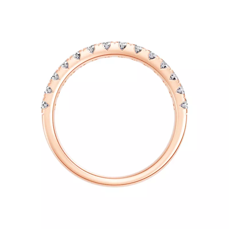 14K Rose Gold Classic Double-Row Pavé Lab Diamond Band (1.00 ct. tw.)