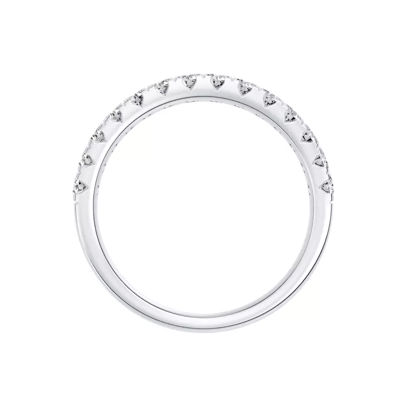 18K White Gold Classic Double-Row Pavé Diamond Band (1.00 ct. tw.)