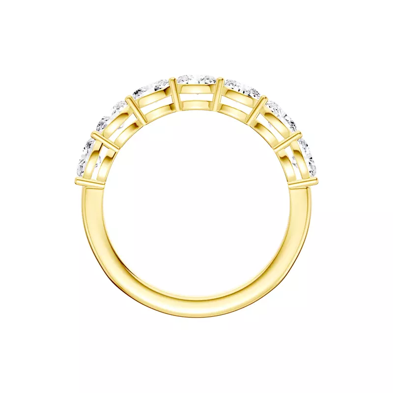 14K Yellow Gold East-West Oval 7-Stone Lab Diamond Band (1.00 ct. tw.)