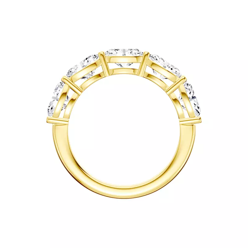 14K Yellow Gold East-West Oval 5-Stone Lab Diamond Band (2.50 ct. tw.)