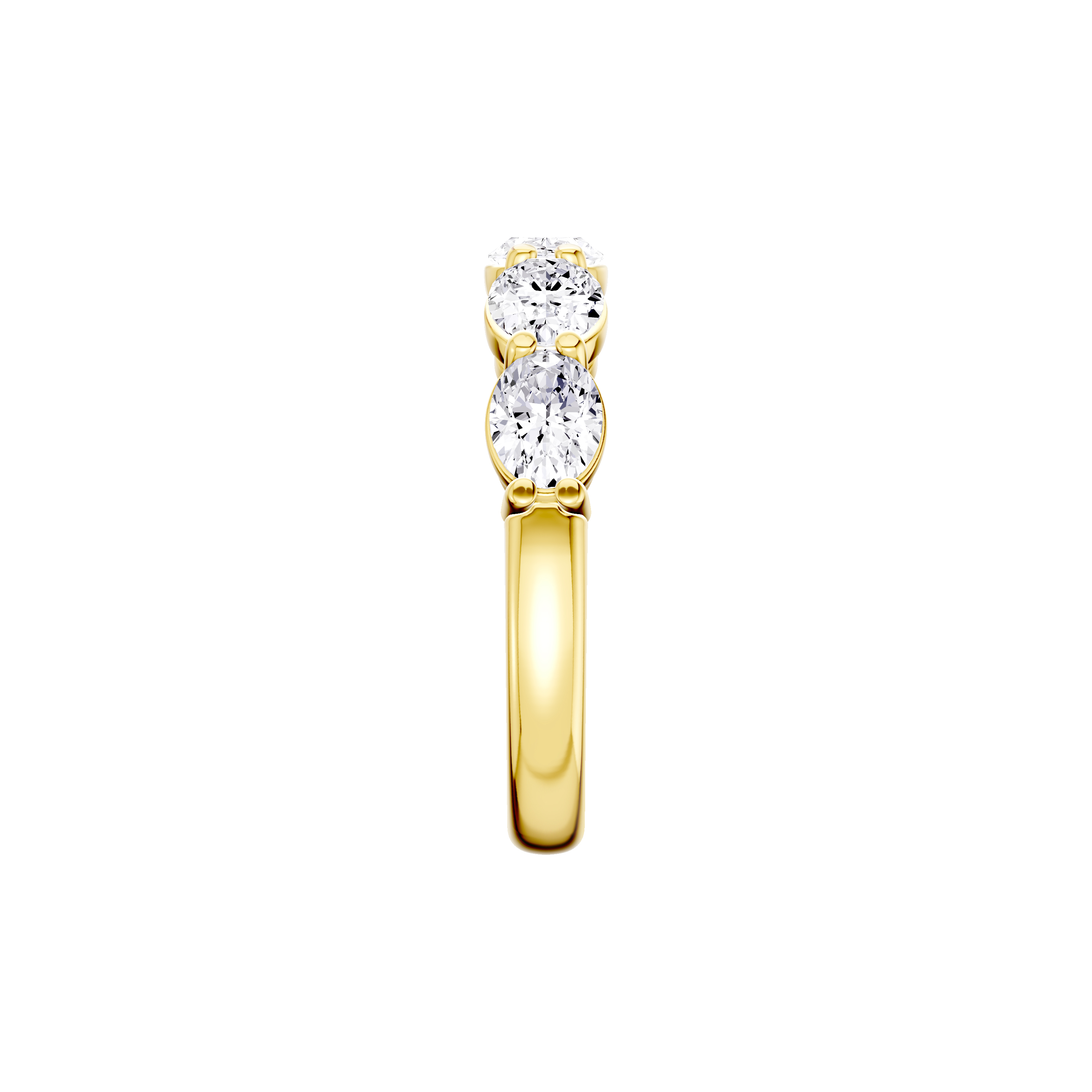 18K Yellow Gold East-West Oval 5-Stone Lab Diamond Band (2.00 ct. tw.)