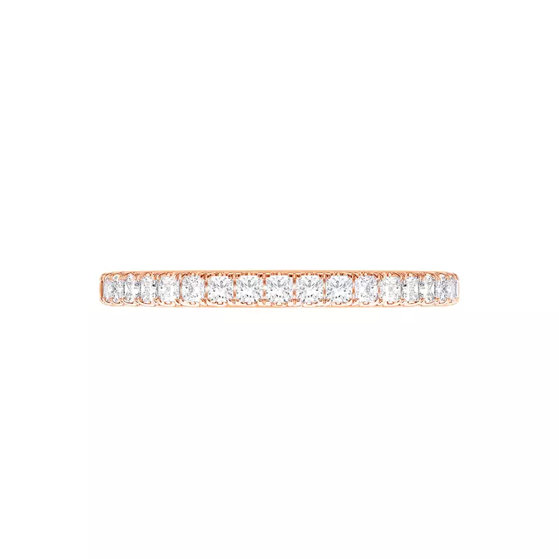 14K Rose Gold Princess-Cut Pavé Diamond Band (.50 ct. tw.)