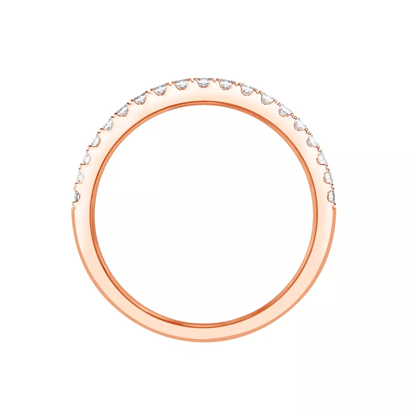 14K Rose Gold Princess-Cut Pavé Diamond Band (.50 ct. tw.)