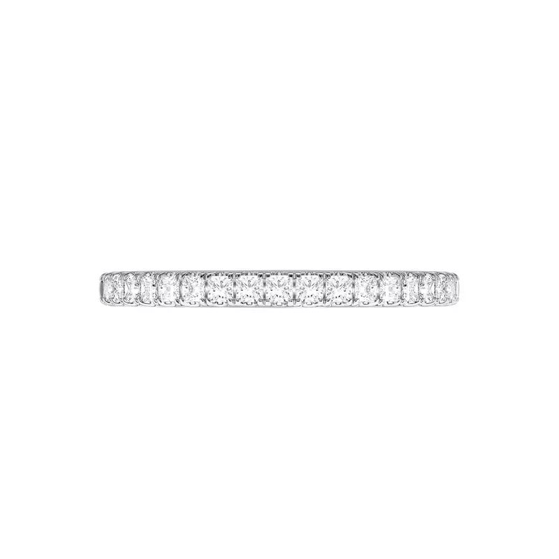 14K White Gold Princess-Cut Pavé Lab Diamond Band (.50 ct. tw.)