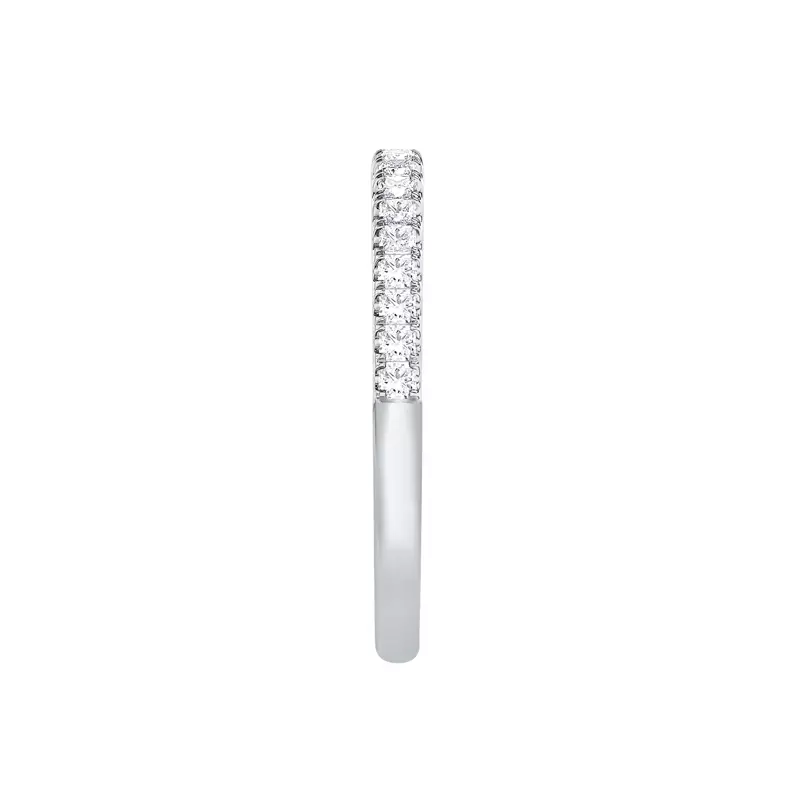14K White Gold Princess-Cut Pavé Lab Diamond Band (.50 ct. tw.)