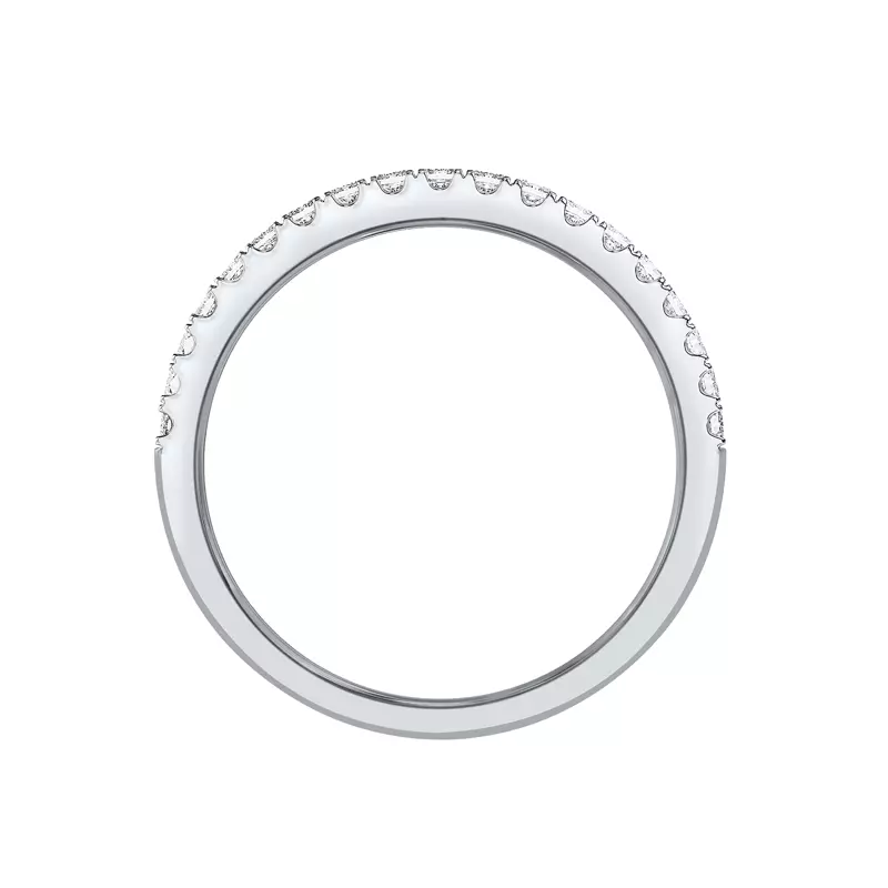 14K White Gold Princess-Cut Pavé Lab Diamond Band (.50 ct. tw.)