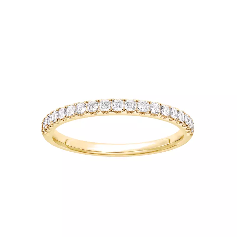 14K Yellow Gold Princess-Cut Pavé Lab Diamond Band (.50 ct. tw.)