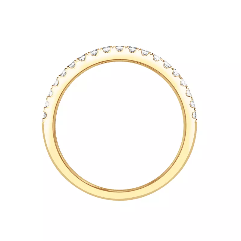 14K Yellow Gold Princess-Cut Pavé Lab Diamond Band (.50 ct. tw.)