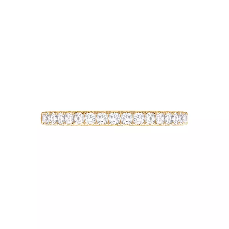 14K Yellow Gold Princess-Cut Pavé Diamond Band (.50 ct. tw.)