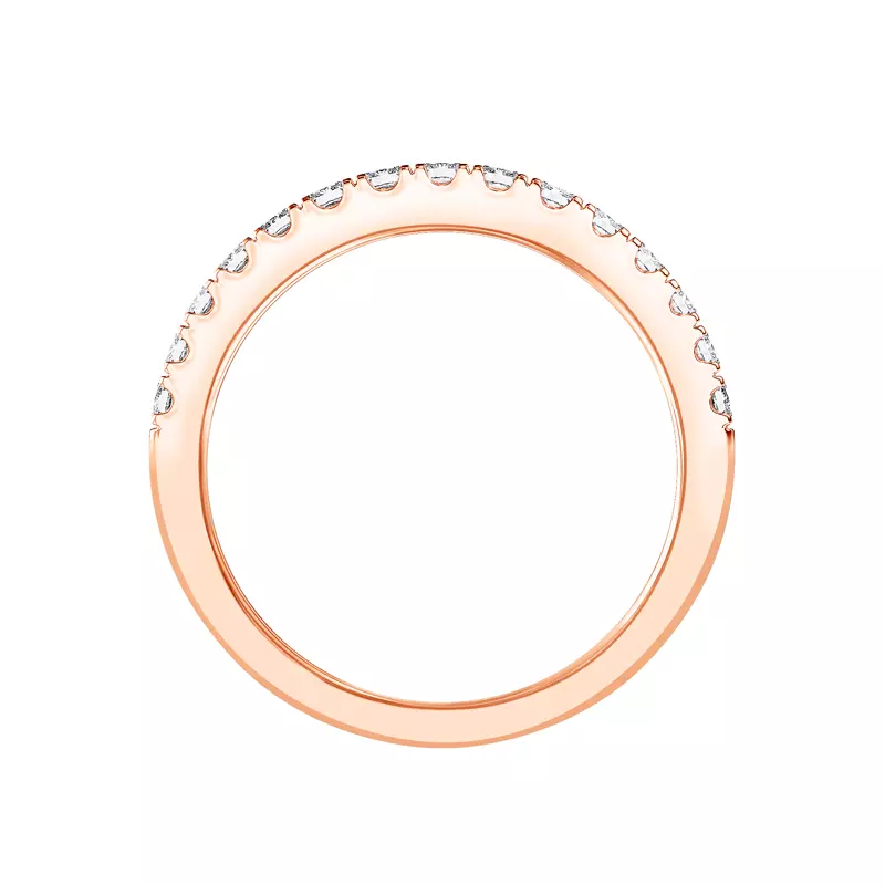 14K Rose Gold Princess-Cut Pavé Lab Diamond Band (.75 ct. tw.)