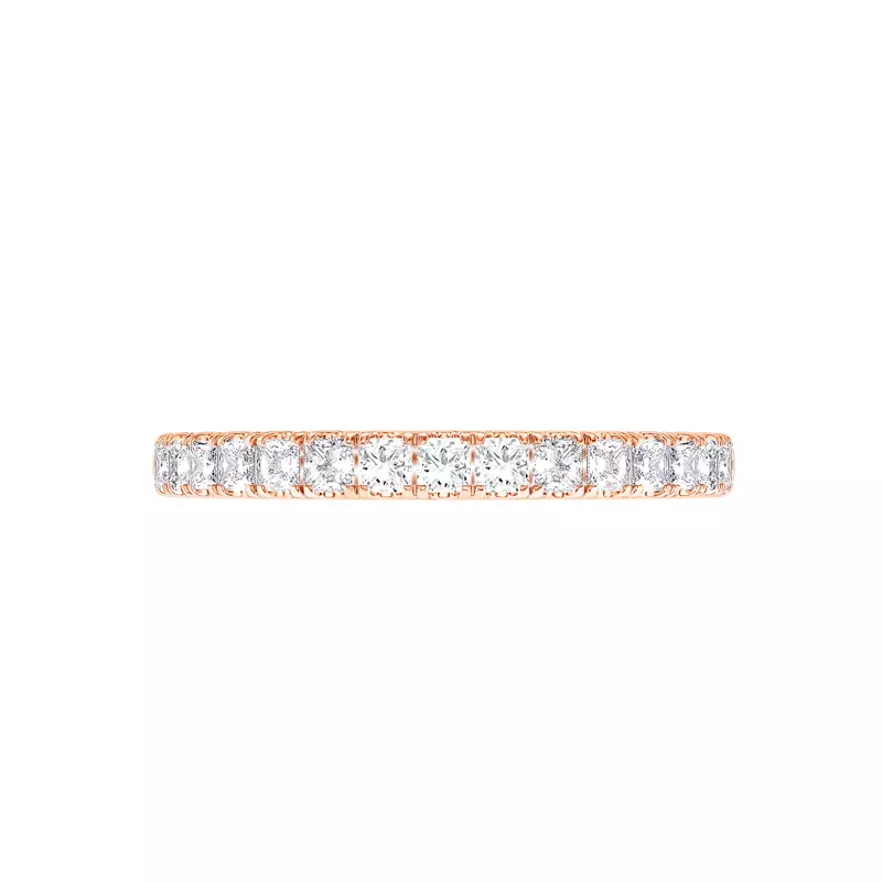 14K Rose Gold Princess-Cut Pavé Diamond Band (.75 ct. tw.)
