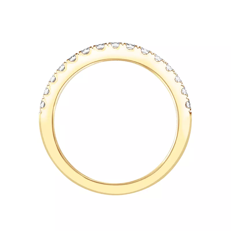14K Yellow Gold Princess-Cut Pavé Lab Diamond Band (.75 ct. tw.)