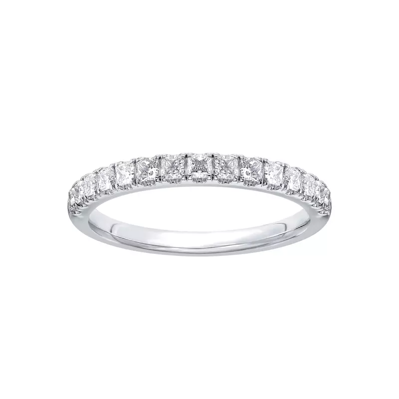 Platinum Princess-Cut Pavé Diamond Band (.75 ct. tw.)