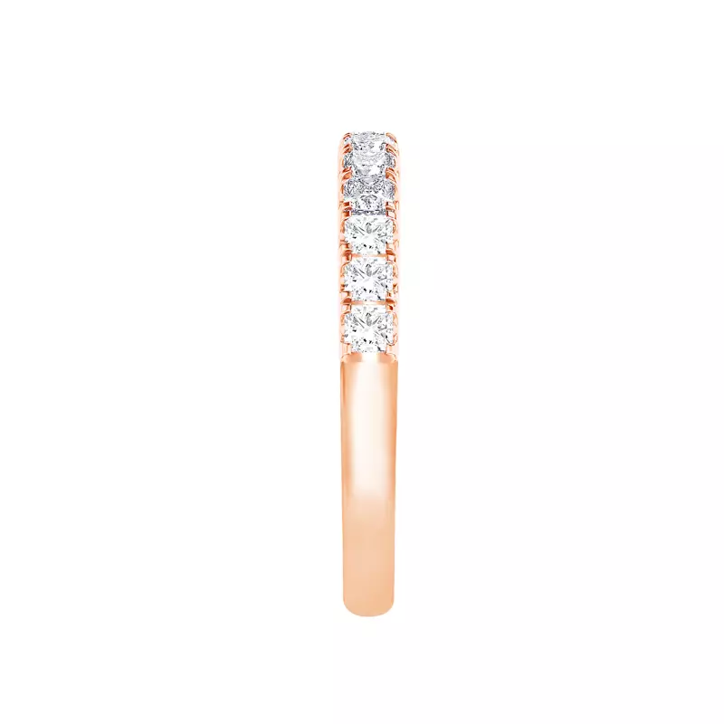 14K Rose Gold Princess-Cut Pavé Lab Diamond Band (1.00 ct. tw.)