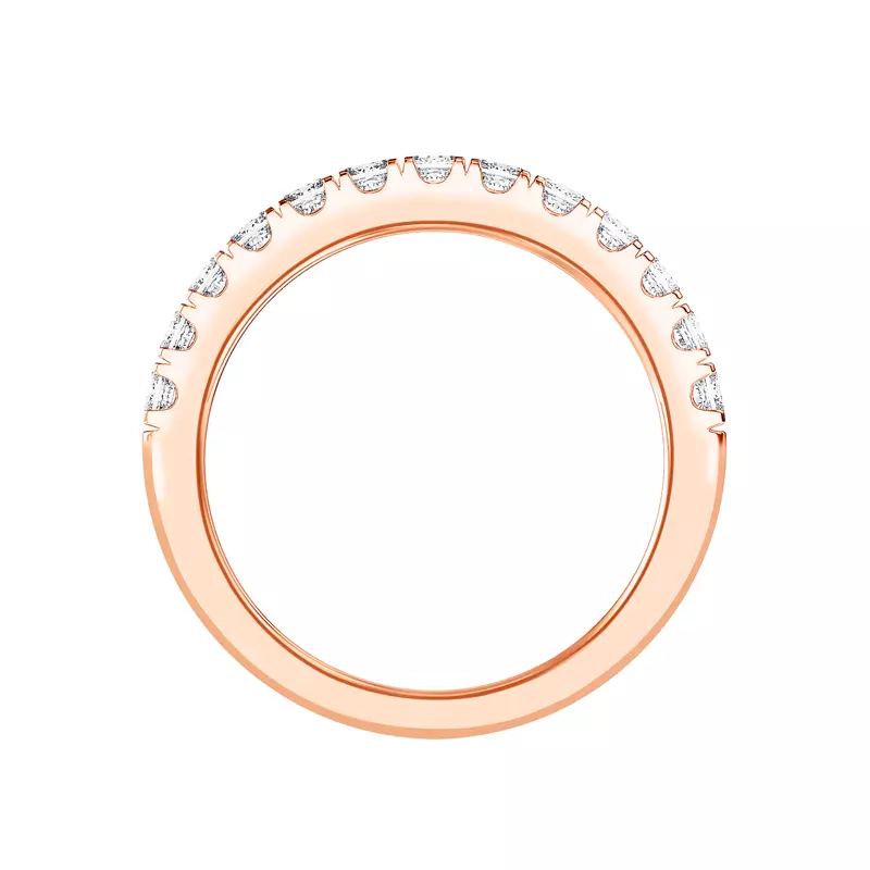 14K Rose Gold Princess-Cut Pavé Lab Diamond Band (1.00 ct. tw.)