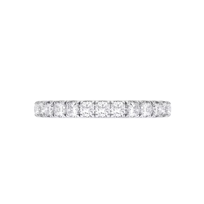 14K White Gold Princess-Cut Pavé Lab Diamond Band (1.00 ct. tw.)
