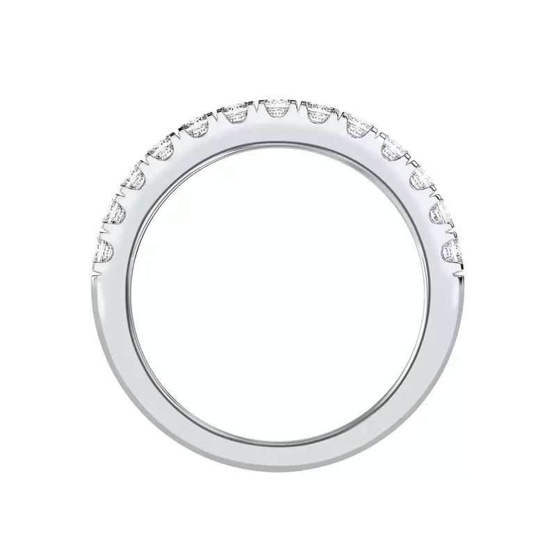 14K White Gold Princess-Cut Pavé Lab Diamond Band (1.00 ct. tw.)