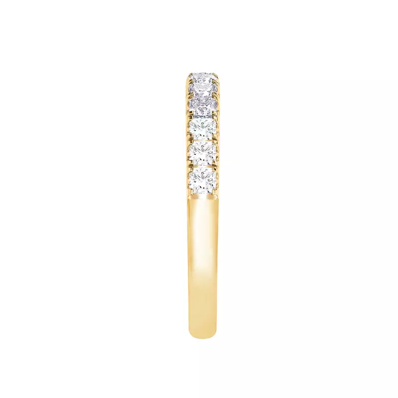 14K Yellow Gold Princess-Cut Pavé Diamond Band (1.00 ct. tw.)