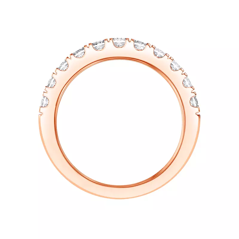 14K Rose Gold Princess-Cut Pavé Diamond Band (1.50 ct. tw.)