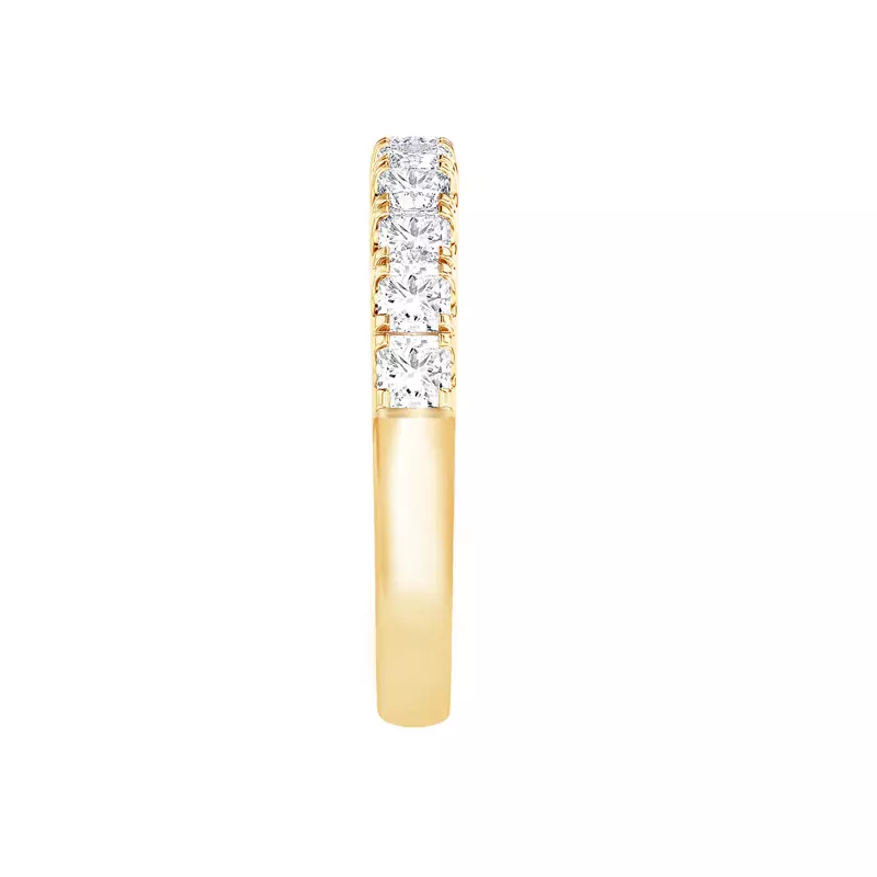 14K Yellow Gold Princess-Cut Pavé Lab Diamond Band (1.50 ct. tw.)