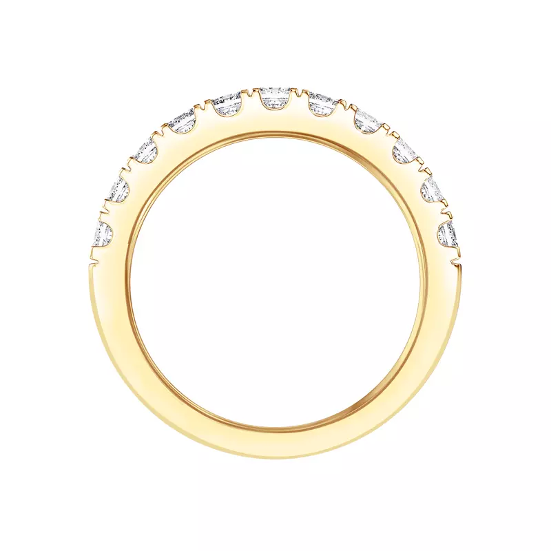 14K Yellow Gold Princess-Cut Pavé Lab Diamond Band (1.50 ct. tw.)