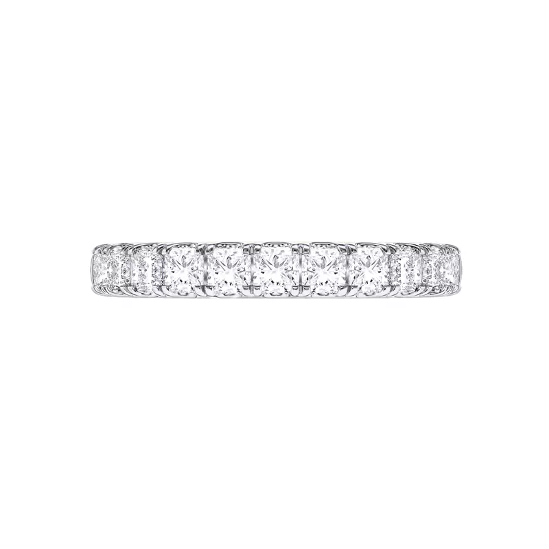 Platinum Princess-Cut Pavé Diamond Band (1.50 ct. tw.)