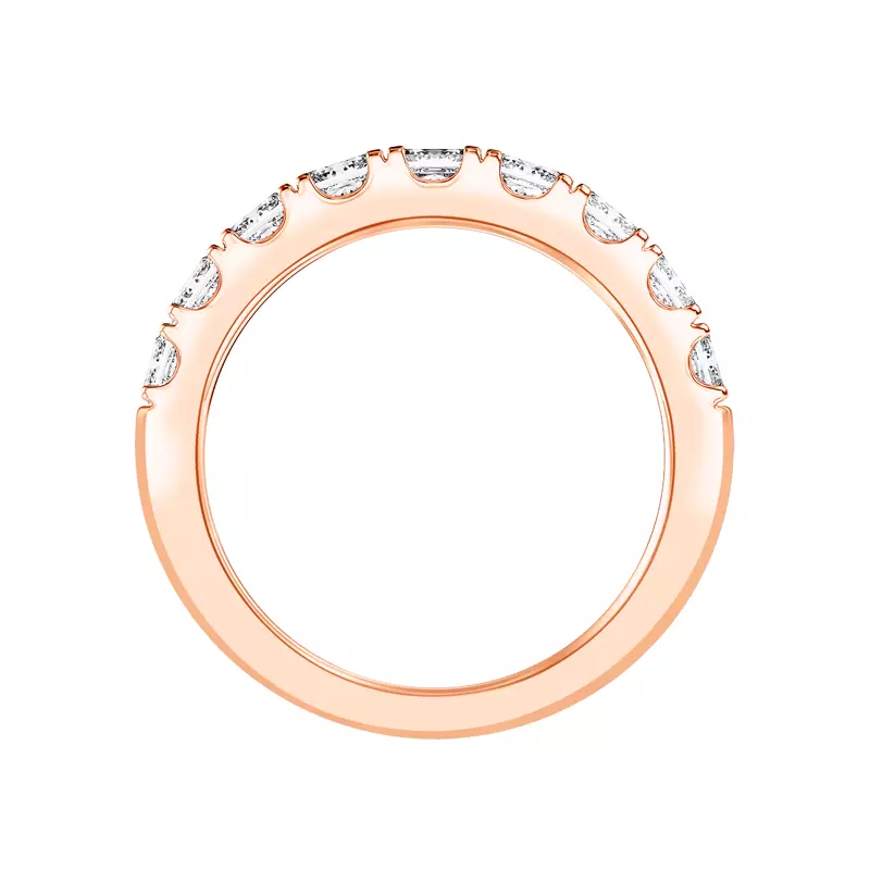14K Rose Gold Princess-Cut Pavé Lab Diamond Band (2.00 ct. tw.)
