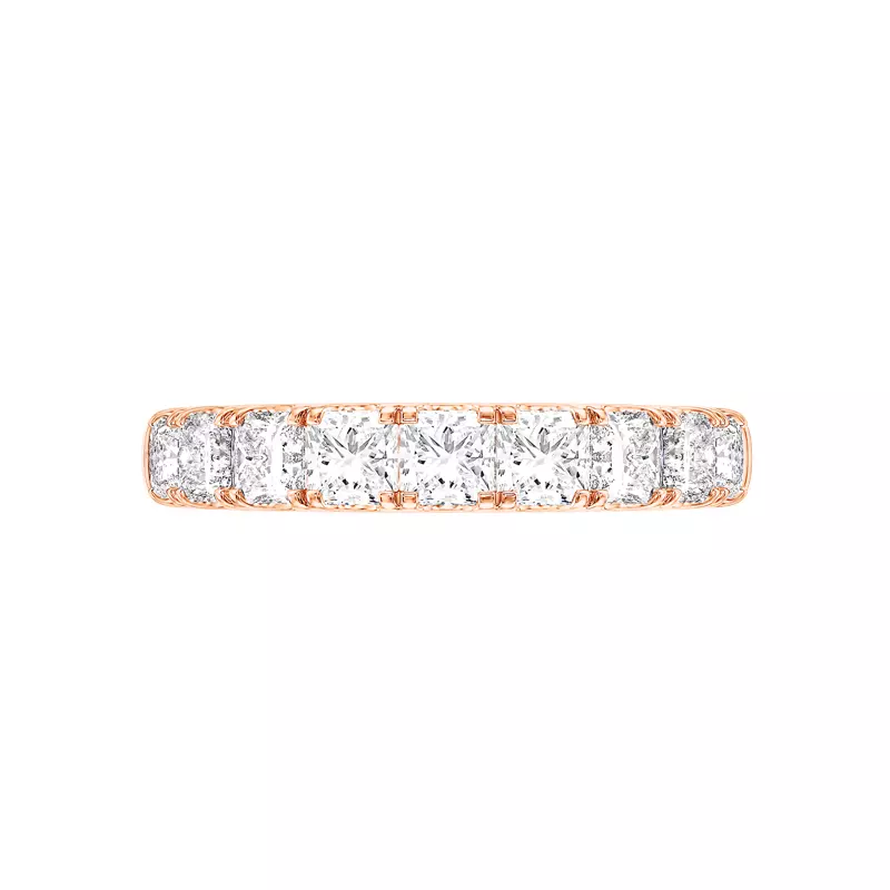 14K Rose Gold Princess-Cut Pavé Diamond Band (2.00 ct. tw.)