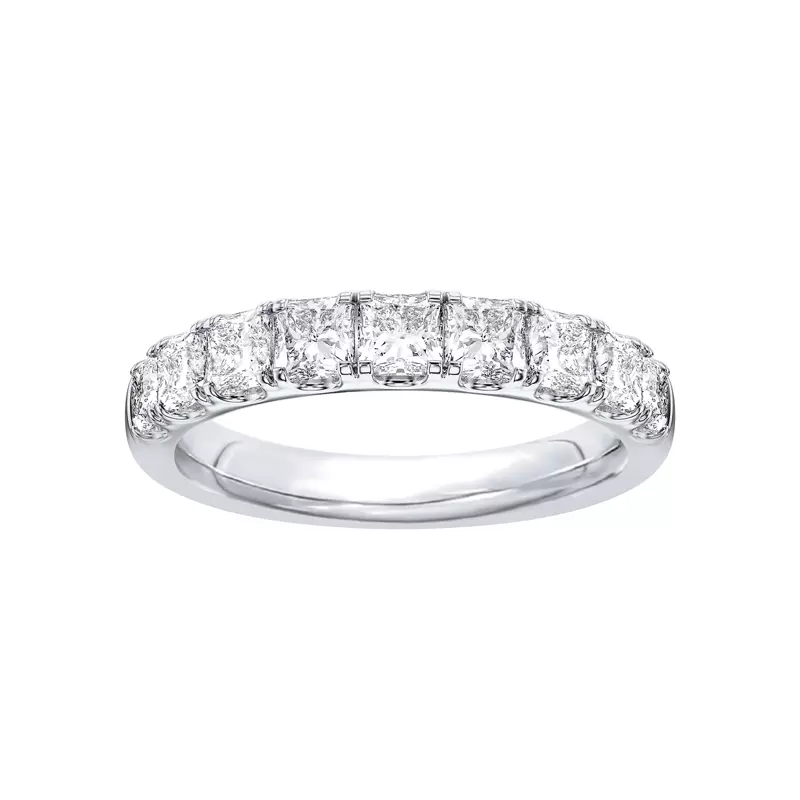 Platinum Princess-Cut Pavé Lab Diamond Band (2.00 ct. tw.)