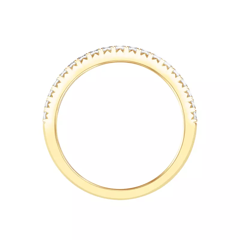 14K Yellow Gold Princess-Cut French Pavé Lab Diamond Band (.50 ct. tw.)