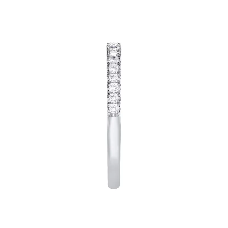 Platinum Princess-Cut French Pavé Lab Diamond Band (.50 ct. tw.)