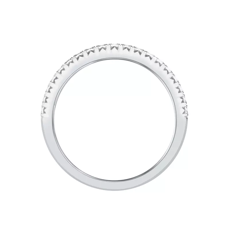 Platinum Princess-Cut French Pavé Lab Diamond Band (.50 ct. tw.)