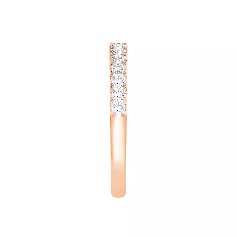 14K Rose Gold Princess-Cut French Pavé Diamond Band (.75 ct. tw.)