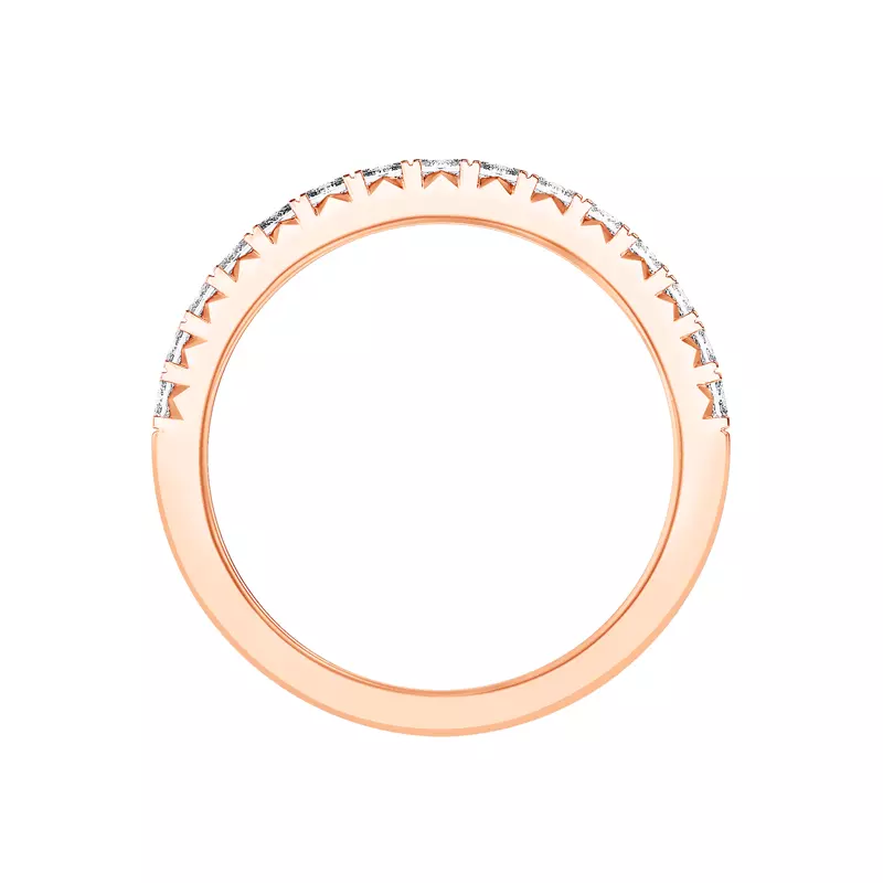 14K Rose Gold Princess-Cut French Pavé Diamond Band (.75 ct. tw.)