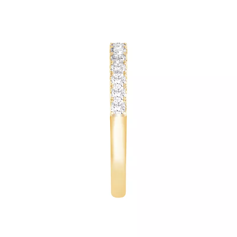 14K Yellow Gold Princess-Cut French Pavé Diamond Band (.75 ct. tw.)