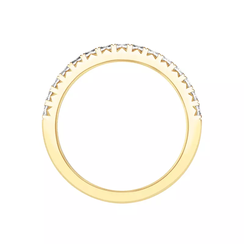 14K Yellow Gold Princess-Cut French Pavé Diamond Band (.75 ct. tw.)