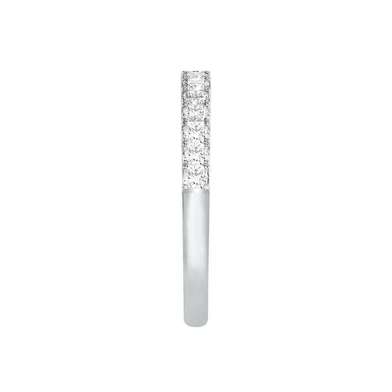 Platinum Princess-Cut French Pavé Lab Diamond Band (.75 ct. tw.)