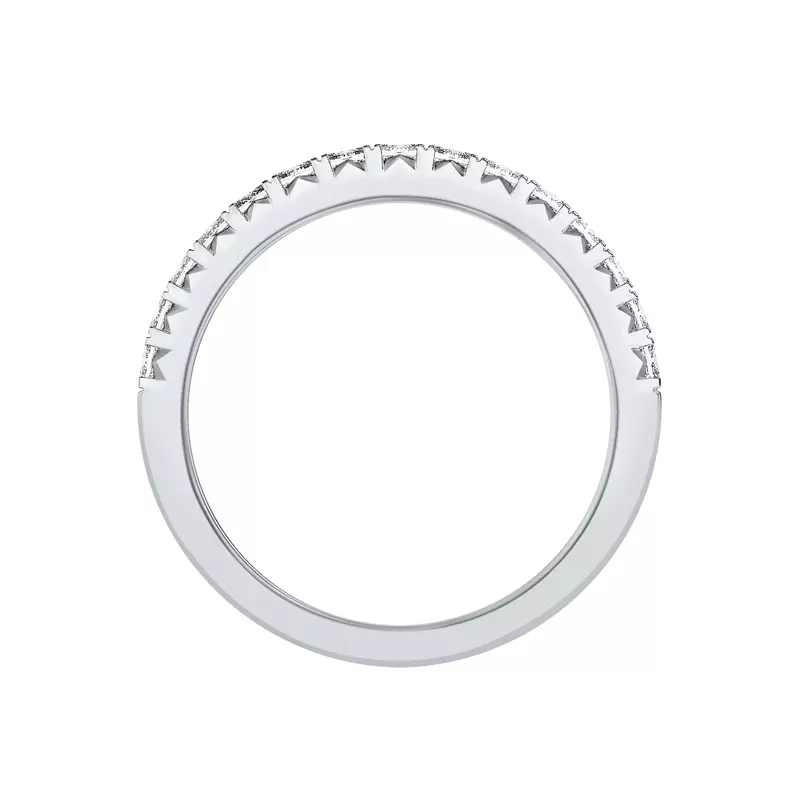 Platinum Princess-Cut French Pavé Lab Diamond Band (.75 ct. tw.)