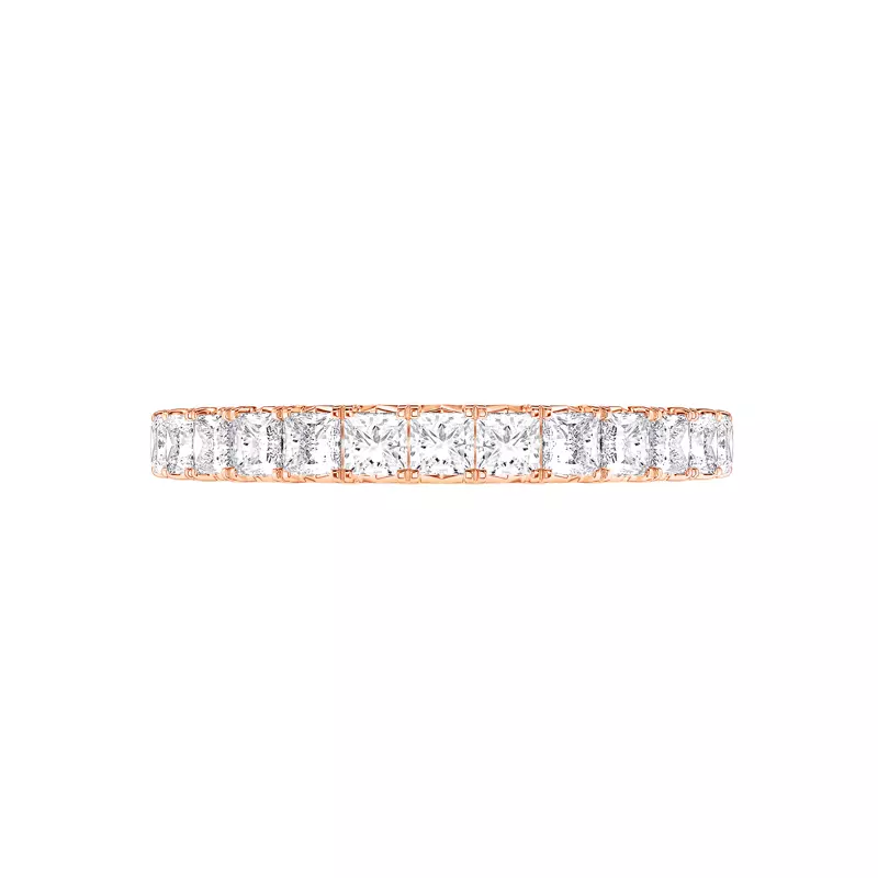 14K Rose Gold Princess-Cut French Pavé Diamond Band (1.00 ct. tw.)