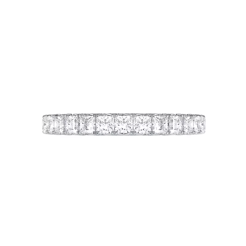 14K White Gold Princess-Cut French Pavé Lab Diamond Band (1.00 ct. tw.)