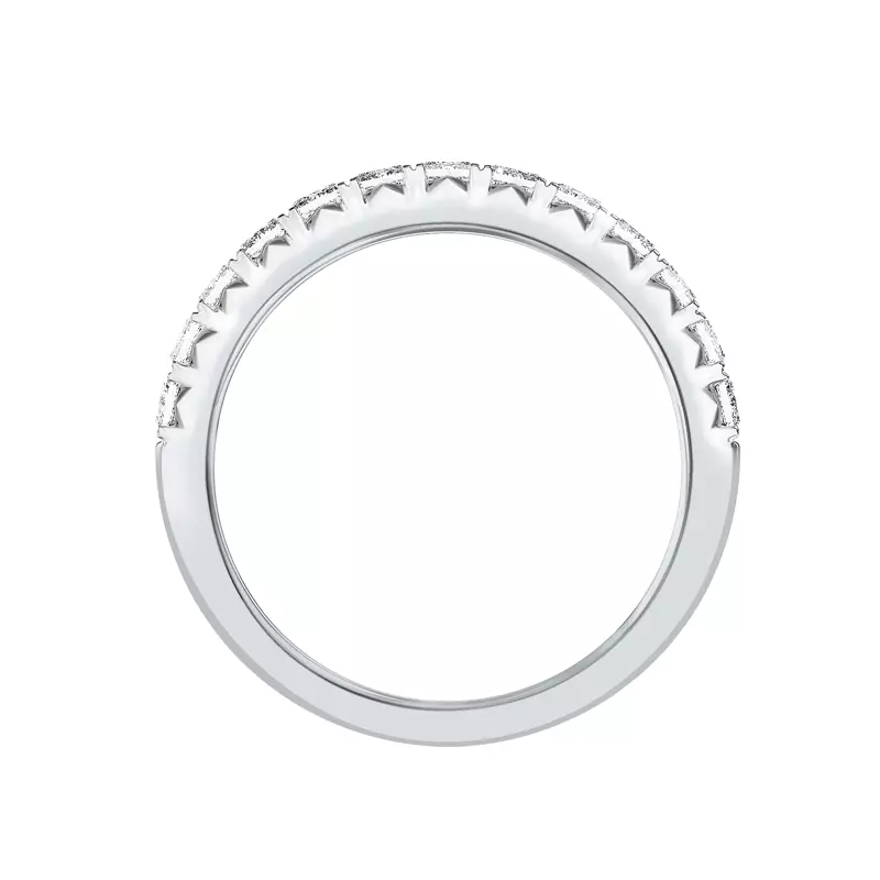 14K White Gold Princess-Cut French Pavé Lab Diamond Band (1.00 ct. tw.)